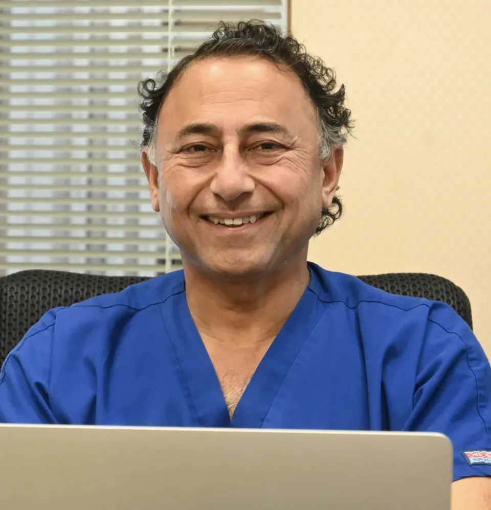 Rajesh Khanna, MD at his laptop