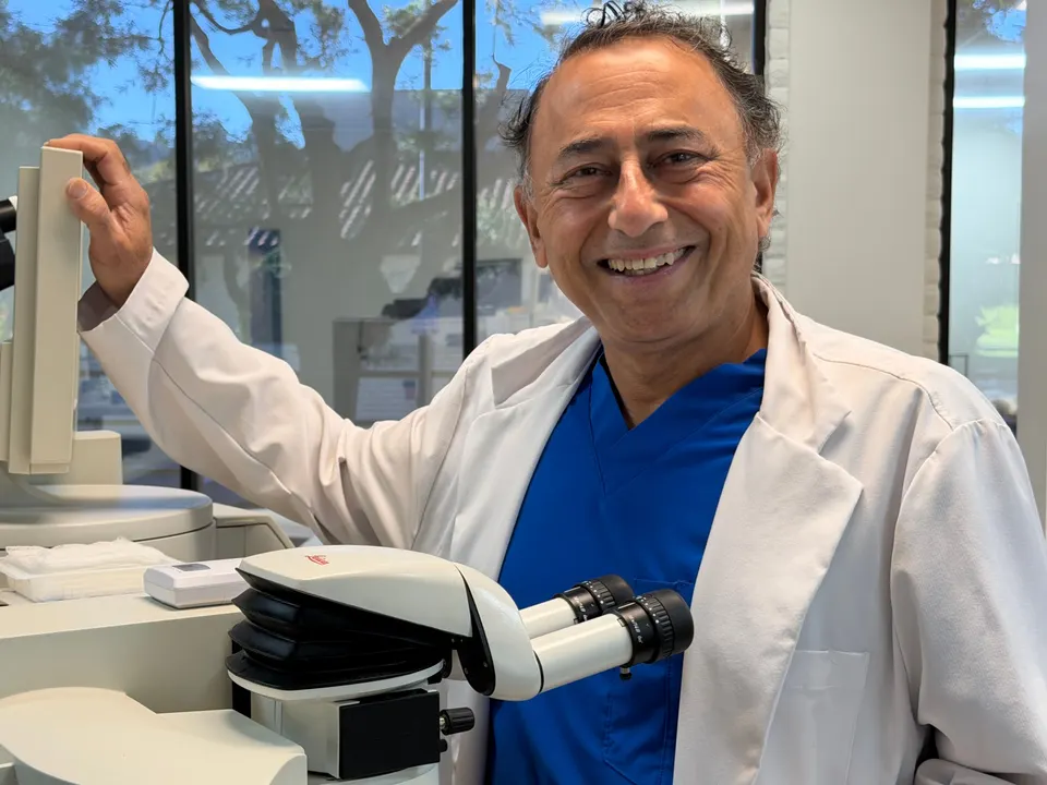 Rajesh Khanna, MD in an exam room at the Westlake Village office