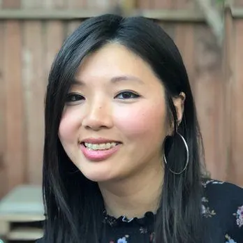 Smiling woman outdoors