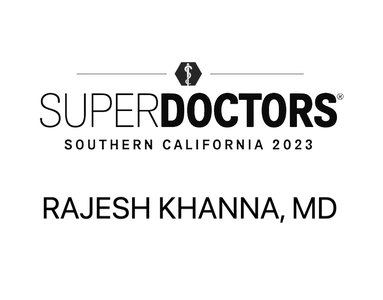 Super Doctors Southern California 2023 badge for Rajesh Khanna, MD