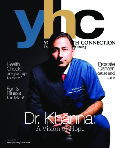 YHC Magazine cover, June 2009, featuring Dr. Rajesh Khanna