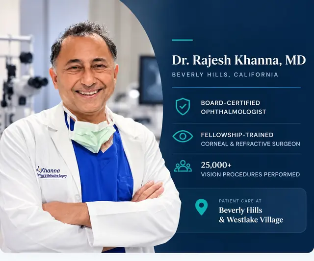 Dr. Rajesh Khanna, MD, board-certified ophthalmologist and fellowship-trained corneal and refractive surgeon